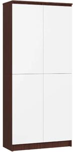 Polcos szekrény 80 cm VALESTRA - wenge / fehér
