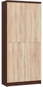 Polcos szekrény 80 cm VALESTRA - wenge / sonoma tölgy