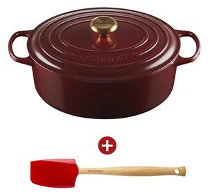 Le Creuset Signature kerek Öntöttvas Sütőtál 31cm - Bordó