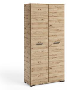 Kétajtós gardróbszekrény 90 cm KLENRI - kézműves tölgyfa
