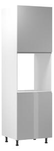 ARBOR beépített sütőhöz való konyhaszekrény - szélesség 60 cm, fényes szürke / fehér, balos változat
