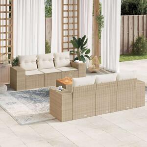 VidaXL Polyrattan Kerti Ülőgarnitúra - 7 részes, Bézs