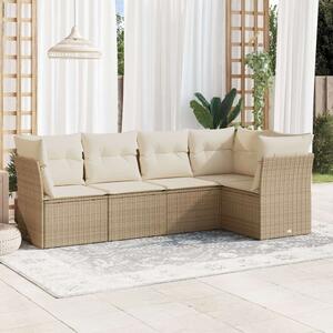 5 Részes Polyrattan Kerti Ülőgarnitúra - Bézs