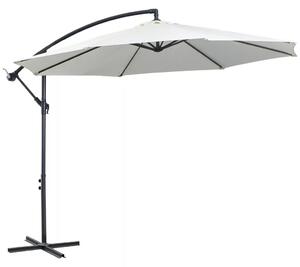 Napernyő tekerőkarral, időjárásálló, 3 m x 3 m x 2,5 m, acél, poliészter
