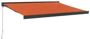 VidaXL narancs-barna szövet és alumínium behúzható napellenző 3x2,5 m