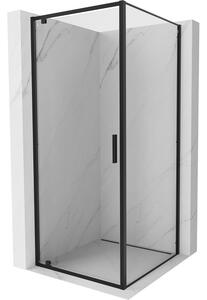 Mexen Exo-BR 90 x 90 cm-es nyitható zuhanykabin, átlátszó, fekete - 8181-090-090-70-00