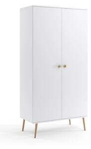 Kombinált szekrény 100 cm NILSA - fehér / barna