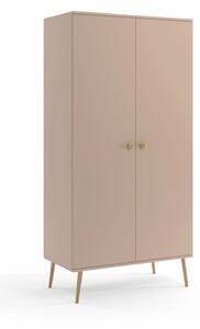 Kombinált szekrény 100 cm NILSA - bézs / barna
