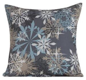 SNOWFLAKE kékesszürke mikroszálas párnahuzat 45x45 cm