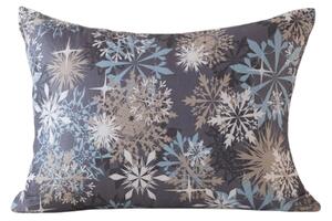 SNOWFLAKE kékesszürke mikroszálas párnahuzat 70x90 cm