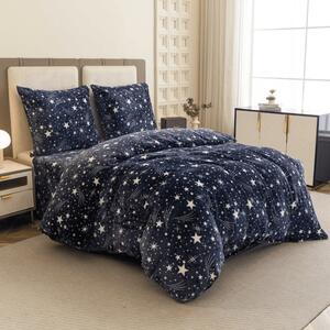 Mikroplüss ágyneműhuzat STARLIGHT sötétkék Ágyneműhuzat mérete: 70 x 90 cm | 140 x 220 cm