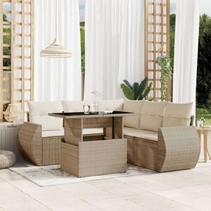 VidaXL Polyrattan Kerti Ülőgarnitúra - 6 részes - Bézs