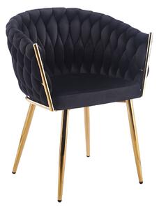 Designer kárpitozott szék ZYPHIRA - fekete / arany