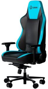 LORGAR Gamer szék, multiblokk mechanizmus, 4D karfák, 5 csillagos alumínium láb, 4-es osztályú gázlift, műbőr, fekete-kék