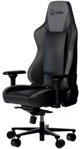 LORGAR Gamer szék, multiblokk mechanizmus, 4D karfák, 5 csillagos alumínium láb, gázlift, PU görgők, szövet műbőr, fekete-szürke