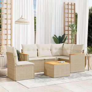 VidaXL Polyrattan Kerti Ülőgarnitúra - 6 részes - Bézs