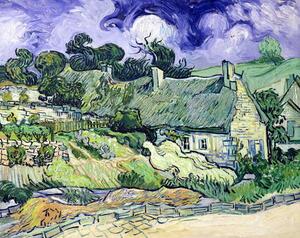 Vincent van Gogh - Reprodukció Thatched cottages at Cordeville, Auvers-sur-Oise, (40 x 30 cm)
