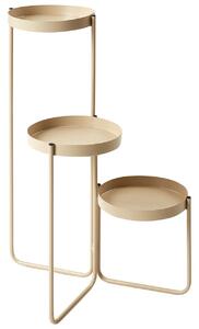 Virágállvány FRAGARIA Fém 42 cm Bézs