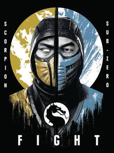 Művészi plakát Mortal Kombat - Scropion & Sub-Zero, (26.7 x 40 cm)