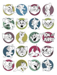 Művészi plakát Tom & Jerry - Badges, (26.7 x 40 cm)