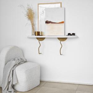 Hanah Home Lierre fali polc - arany, fehér