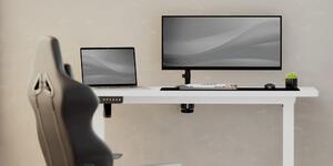 Bevezető ár! Elektromosan állítható magasságú íróasztal ülő-/állómunkához 140cm fehér Levano