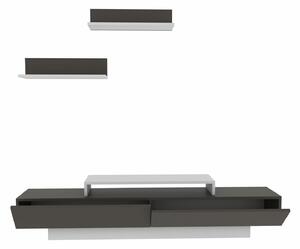 Hanah Home TV Unit White Brown Lusi - White, Brown