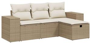 VidaXL Polyrattan Kerti Ülőgarnitúra - 4 részes - Bézs