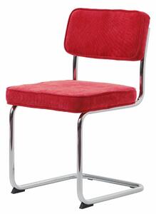 Rupert piros szék, króm láb