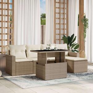 VidaXL Polyrattan Kerti Ülőgarnitúra - 6 részes - Bézs