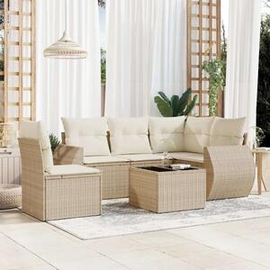 VidaXL Polyrattan Kerti Ülőgarnitúra - 6 részes - Bézs