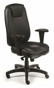 Főnöki szék, szinkronmechanikával, fekete bonded bőrborítás, fekete lábkereszt, MAYAH Grand Chief (BBSZVV25)