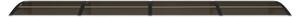 VidaXL fekete polikarbonát ajtóelőtető 400 x 75 cm