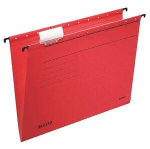 Függőmappa, karton, A4, LEITZ Alpha Standard, piros (E19850025)