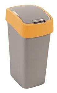 Billenős szelektív hulladékgyűjtő, műanyag, 45 l, CURVER, sárga/szürke (UCF02)