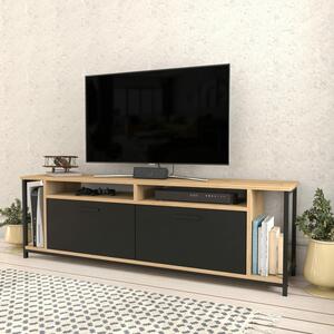 Hanah Home Omar TV állvány - tölgy, fekete