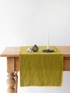 Classic zöld len asztali futó, 40 x 150 cm - Linen Tales