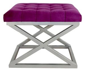 Atelier Del Sofa Puff Silver Fuchsia Capraz - Ezüst, Fuchsia