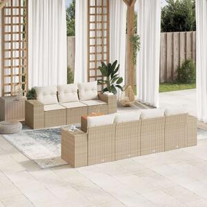 VidaXL Polyrattan Kerti Ülőgarnitúra - 8 részes - Bézs