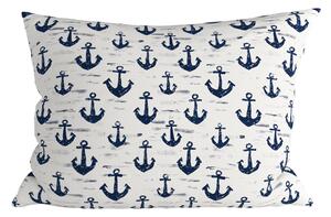 Polipamut párnahuzat NAVYSTA POLY 70x90 cm, kék-fehér