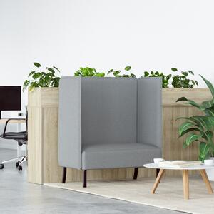 VidaXL Magas háttámlás szófák 101cm Világosszürke szövet