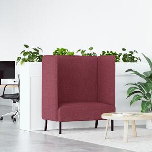VidaXL Magas háttámlás szófák 101cm bordó szövet