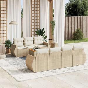 VidaXL Polyrattan Kerti Ülőgarnitúra - 8 részes - Bézs