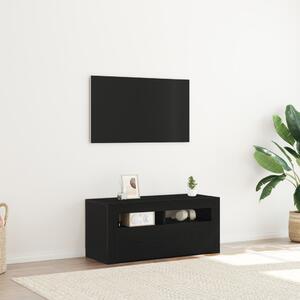 TV szekrény Fekete tölgy 90 x 35 x 40 cm Faanyag