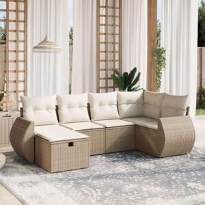 VidaXL Polyrattan Kerti Ülőgarnitúra - 6 részes - Bézs