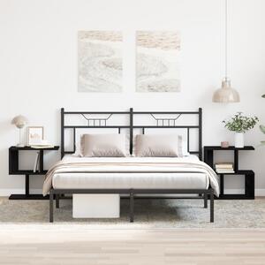 Éjjeli Asztal 2 db Fekete Tölgy 50x30x51,5 cm Műanyagból