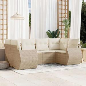 VidaXL Polyrattan Kerti Ülőgarnitúra - 6 részes - Bézs