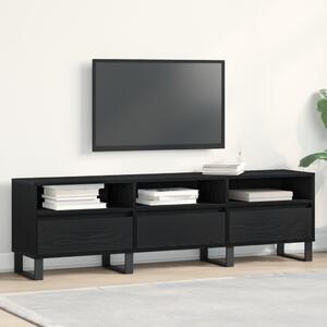 TV szekrény fiókkal Fekete tölgy 150 x 30 x 44,5 cm Faanyag