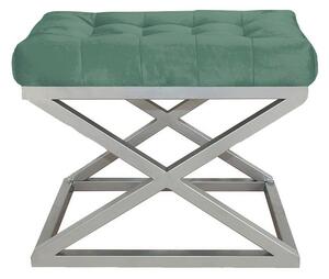 Atelier Del Sofa Capraz puff, ezüst-zöld - Ezüst, zöld