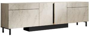 Hanah Home TV Stand Travertine Paris - Travertine